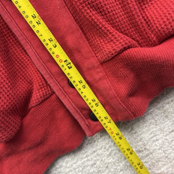 Vintage Yves Saint Laurent Menswear Waffle Knit Button Up Jacket Sz L Fire Red - Picture 10 of 14